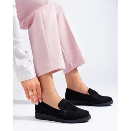 Chaussures classiques en daim noir le noir 3