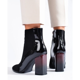 Bottines femme noires en daim le noir 4