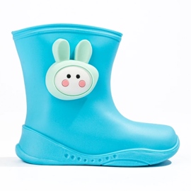 Bottines en caoutchouc garçon bleues 2