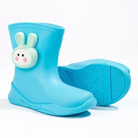 Bottines en caoutchouc garçon bleues 4