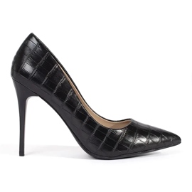 Escarpins à talons hauts pour femmes à la mode le noir 1