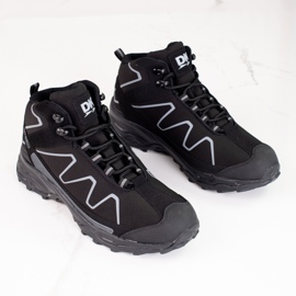 Chaussures de trekking hautes à lacets pour hommes DK noir 2