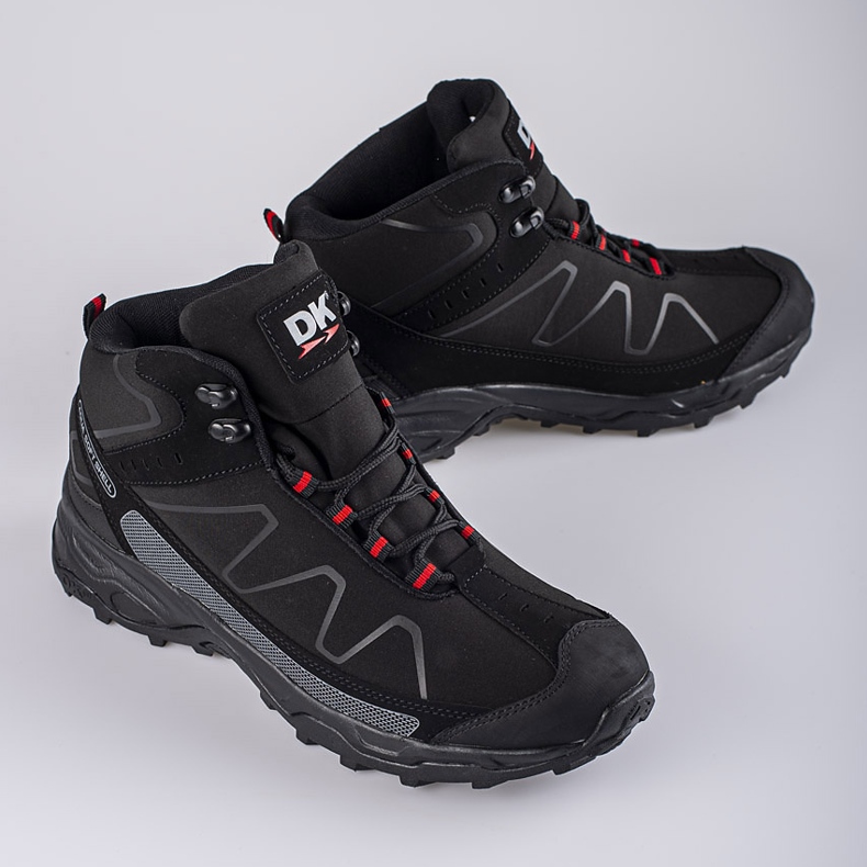 Chaussures de trekking hautes à lacets pour hommes DK noir 2