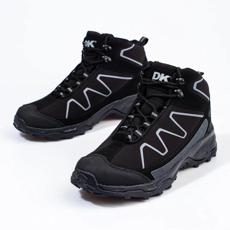 Chaussures de trekking hautes à lacets pour hommes DK le noir 2
