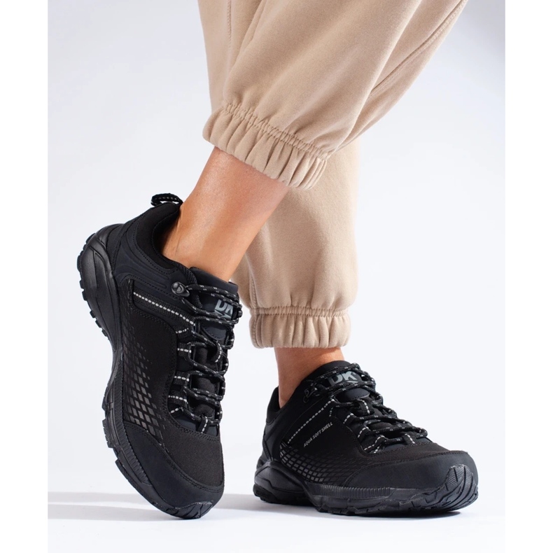 Chaussures de trekking femme sur semelle épaisse DK noire le noir 1 Chaussures de trekking femme sur semelle épaisse DK noire le noir 1