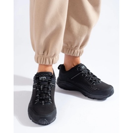 Chaussures de trekking femme sur semelle épaisse DK noire le noir 2 Chaussures de trekking femme sur semelle épaisse DK noire le noir 2