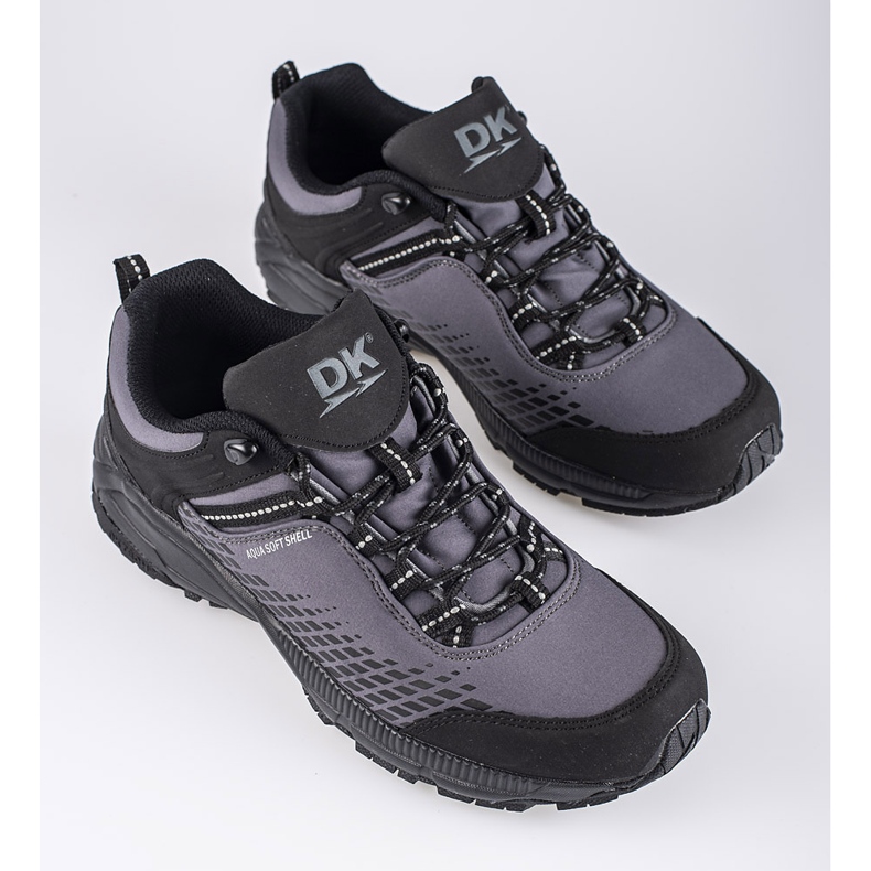 Chaussures de trekking homme sur semelle épaisse grise DK le noir 2