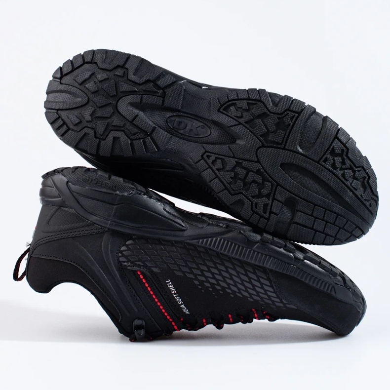 Chaussures de trekking homme sur semelle épaisse DK noir et rouge le noir 1