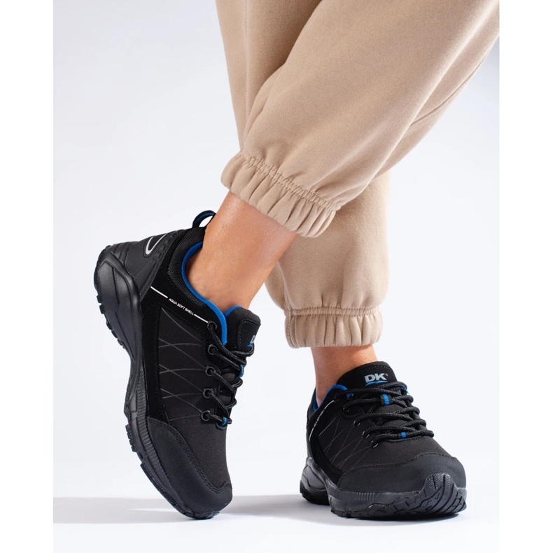 Chaussures de trekking femme DK Waterproof, noir et bleu 1