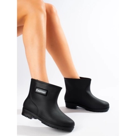 Bottines basses femme noires en caoutchouc le noir 1