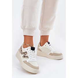 Chaussures de sport pour femmes sur la plateforme Leopard Beige 2