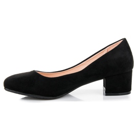Best Shoes Escarpins bas en daim le noir 2