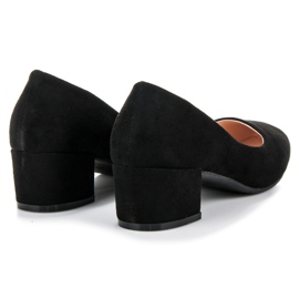 Best Shoes Escarpins bas en daim le noir 3