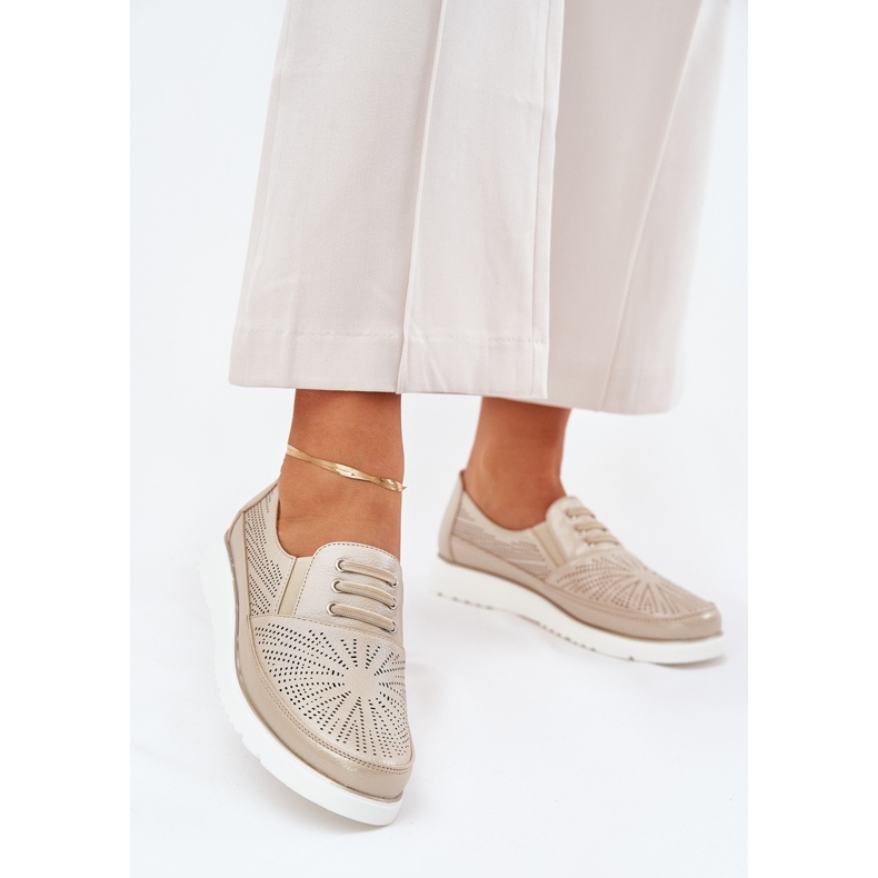 Chaussures pour femmes, chaussures en or doré ouvertes 2