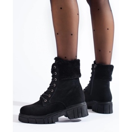 T.Sokolski Bottes femme en daim Shelovet le noir 1