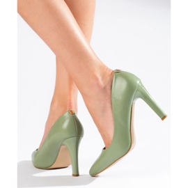Escarpins femme pistache vert 1