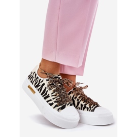 Baskets pour femmes avec laçage décoratif noir et beige 1 Baskets pour femmes avec laçage décoratif noir et beige 1