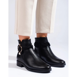 Bottines plates femme le noir 2