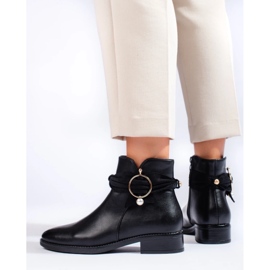 Bottines plates femme le noir 1
