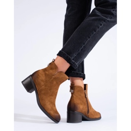 Bottes brunes pour dames sur un poteau Vinceza bas 2
