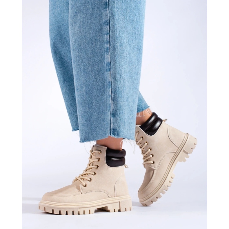 Bottes femme beiges 2