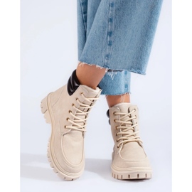 Bottes femme beiges 1