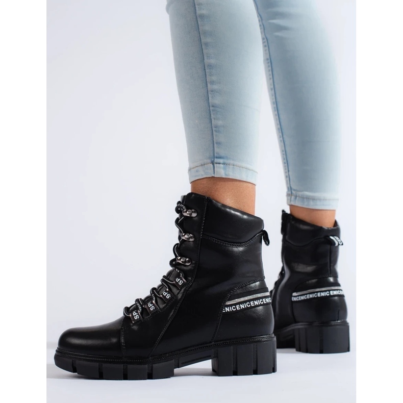 Sacs à lacets noirs pour femme le noir 1