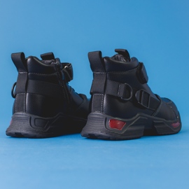 Bottes noires pour garçons le noir 1