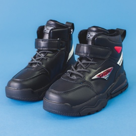 Bottines isolées à lacets noires pour garçon 1