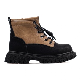 Bottes fille bicolores noir 1