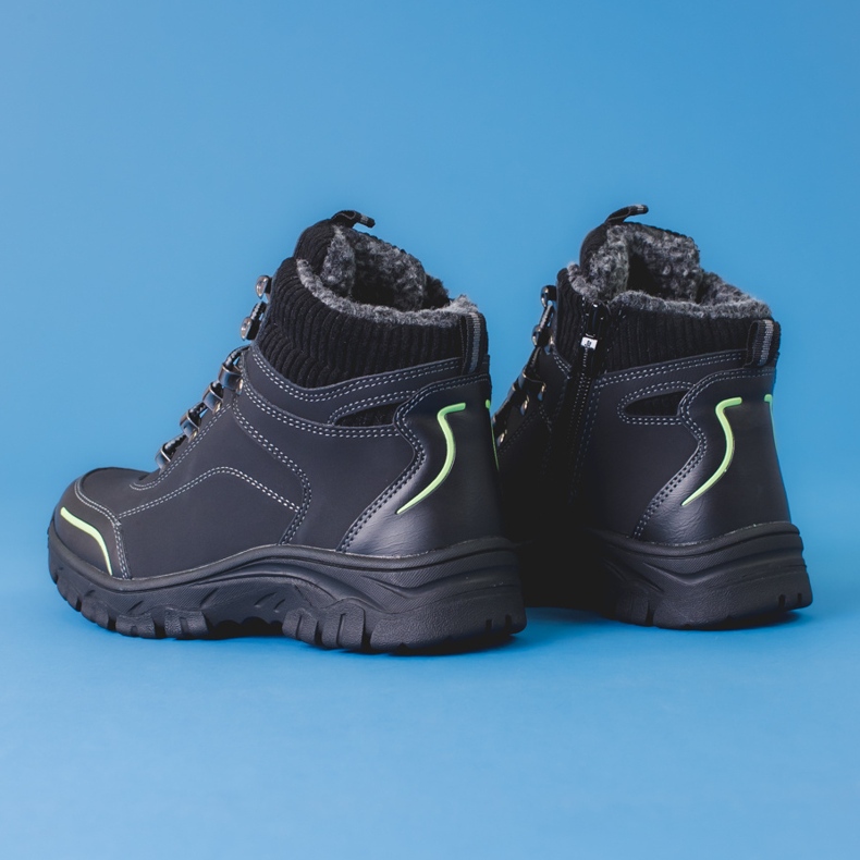 Chaussures de trekking noires garçon le noir 1