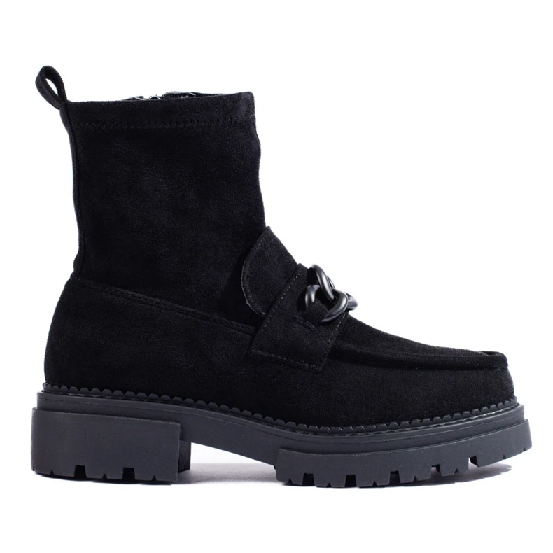 Bottes noires pour femmes sur la plate-forme le noir 1