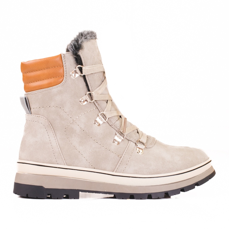 Chaussures de randonnée femme grises avec isolation 1