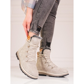 Chaussures de randonnée femme grises avec isolation 2