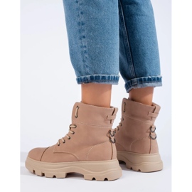 Bottines plateforme femme, rose 1