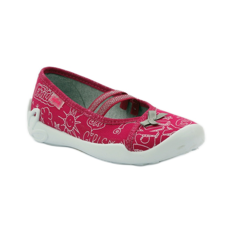 Befado chaussures pour enfants ballerines chaussons 116x236 rose blanc 1