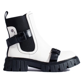 Bottines Chelsea blanches pour femmes sur la plateforme 2
