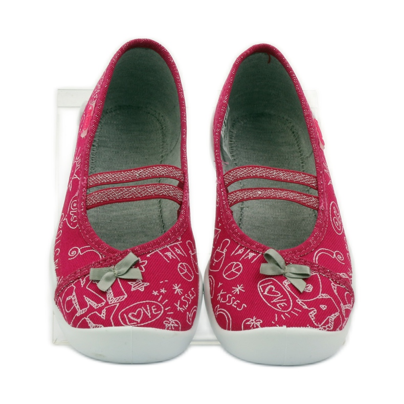 Befado chaussures pour enfants ballerines chaussons 116x236 rose blanc 4