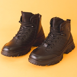 Bottes d'hiver pour hommes Shelovet noires le noir 1