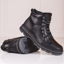 Bottines à lacets noires pour hommes 2