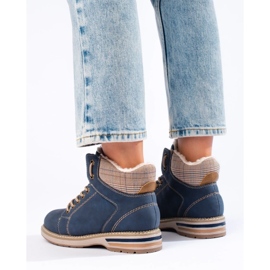 Chaussures de randonnée isolées bleues pour femme 1