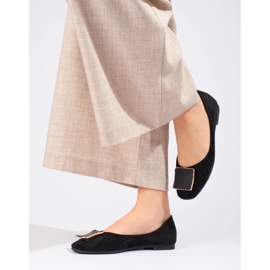Ballerines en daim noir le noir 3