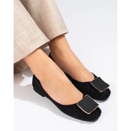 Ballerines en daim noir le noir 4