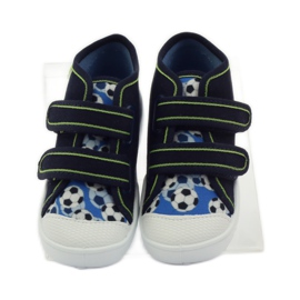 Befado chaussures pour enfants baskets pantoufles 212P052 bleu marin bleu blanche 4