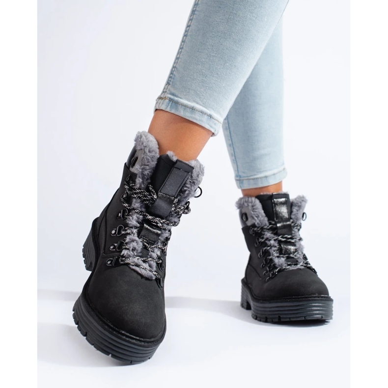 Bottes de randonnée femme Shelovet noires 2