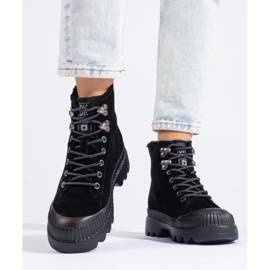 Bottes de randonnée noires sur la plateforme Big Star KK274522 le noir 2 Bottes de randonnée noires sur la plateforme Big Star KK274522 le noir 2