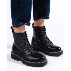 Bottes à lacets pour femmes noires Big Star KK274538 1