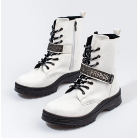 W. Potocki Bottes fille Potocki avec cristaux blanc 2