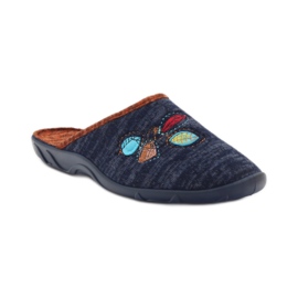 Befado chaussures pour femmes pantoufles 235d153 pantoufles brun bleu marin 1 Befado chaussures pour femmes pantoufles 235d153 pantoufles brun bleu marin 1
