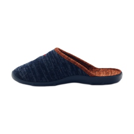 Befado chaussures pour femmes pantoufles 235d153 pantoufles brun bleu marin 2 Befado chaussures pour femmes pantoufles 235d153 pantoufles brun bleu marin 2